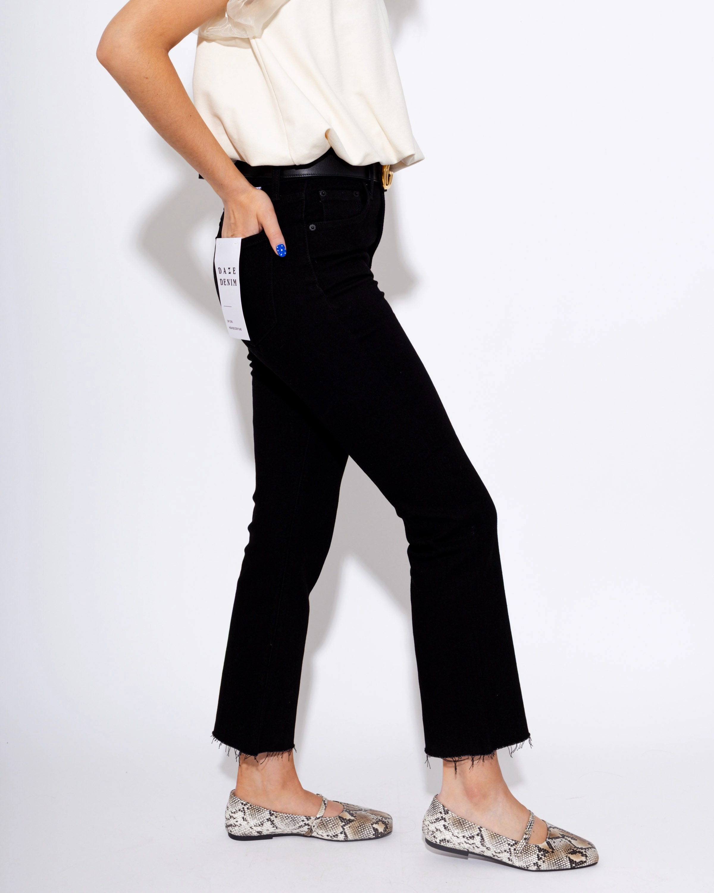 Shy Girl High Rise Frayed Jeans In After Party Effortless Layer Eco Friendly Chill Outfit Road Trip