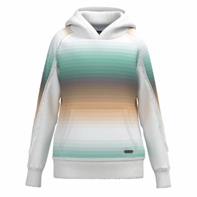 Hooey Women's Serape Pattern White Accent Hoodie Button Closure