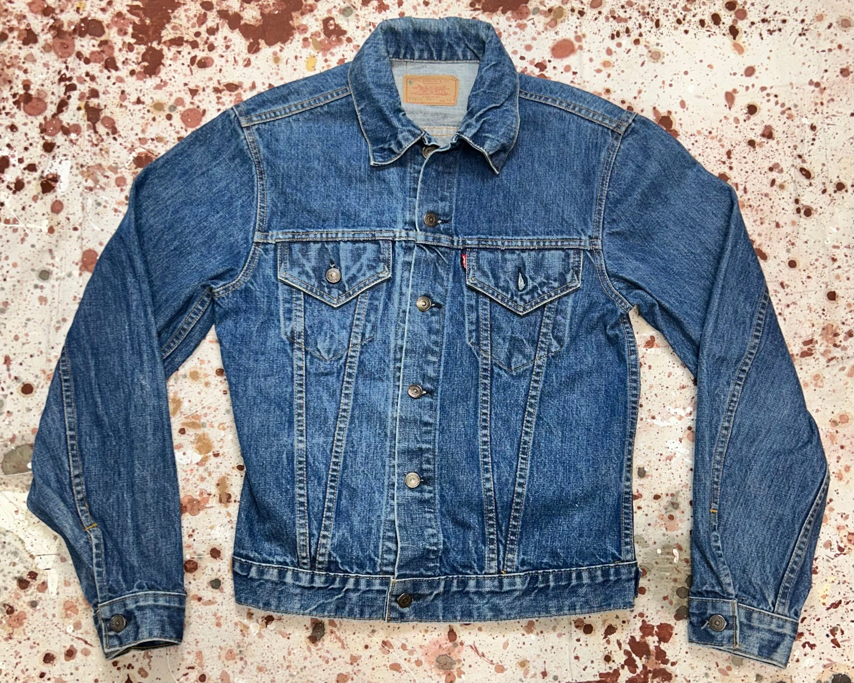 Vintage USA Levi "E" 2 Pocket Trucker Jacket (JYJ1124-367) Pattern Print