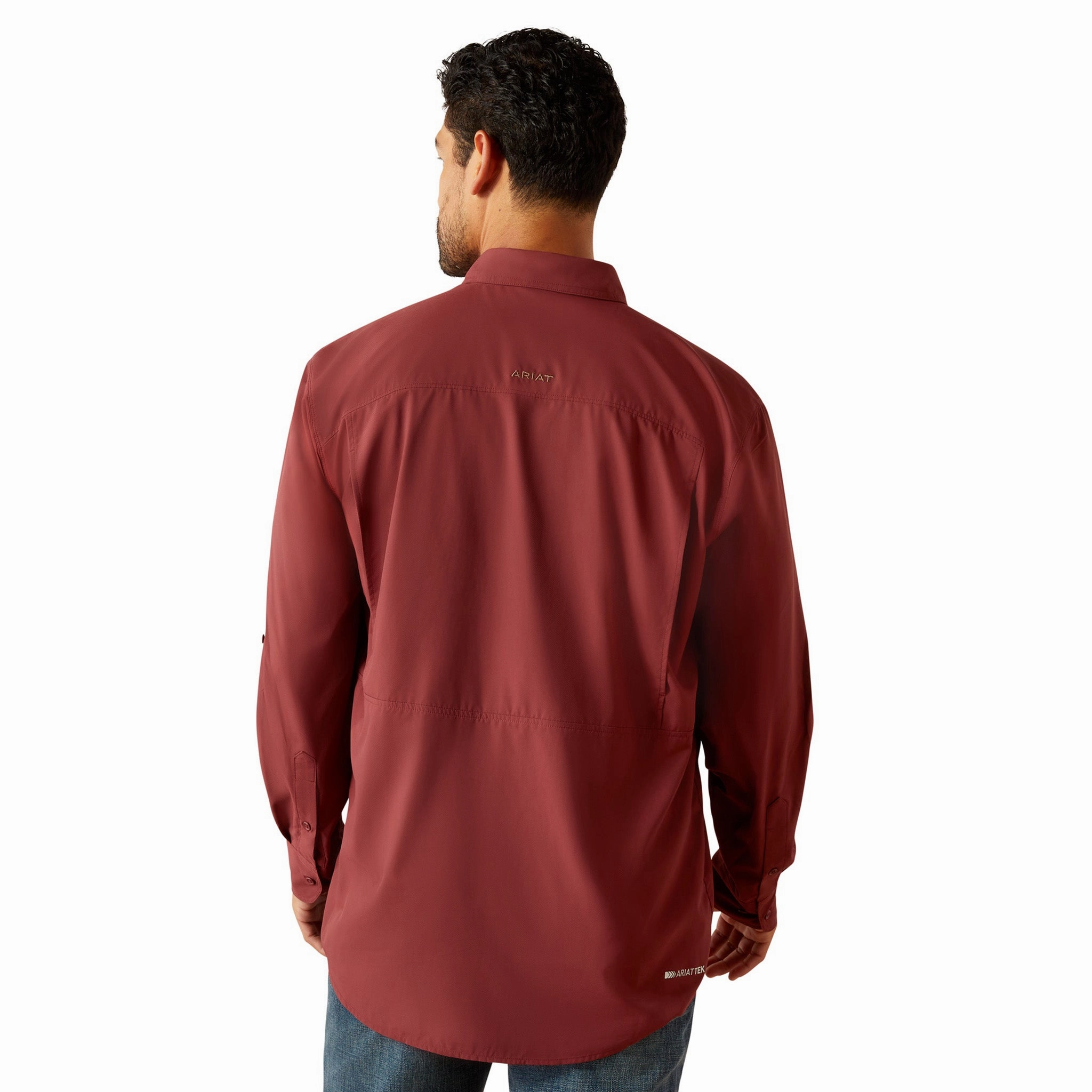 Pullover Design Ariat VentTEK Red Mahogany Classic Fit Shirt