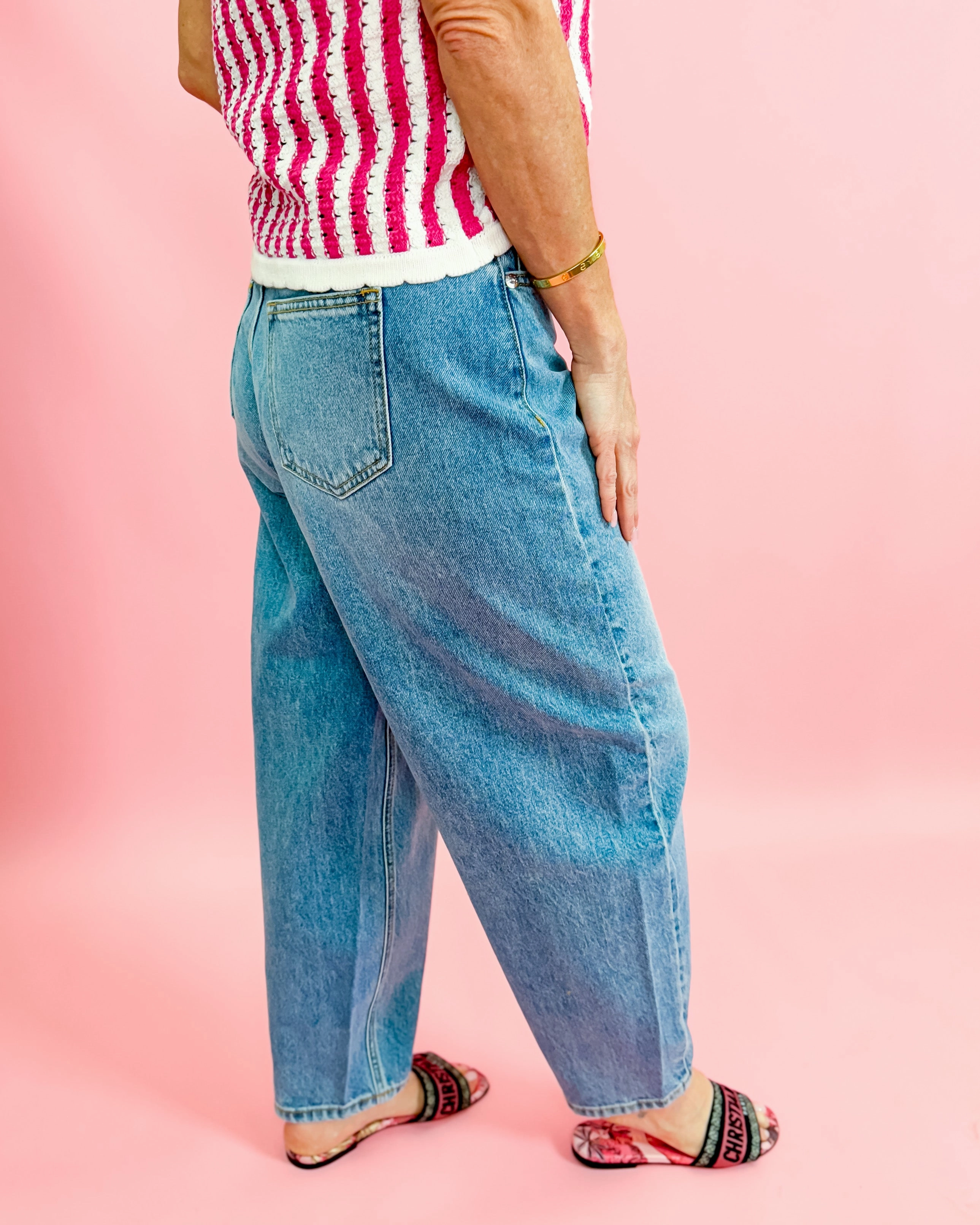 Everyday Fashion Lover High Rise Barrel Medium Vintage Jeans