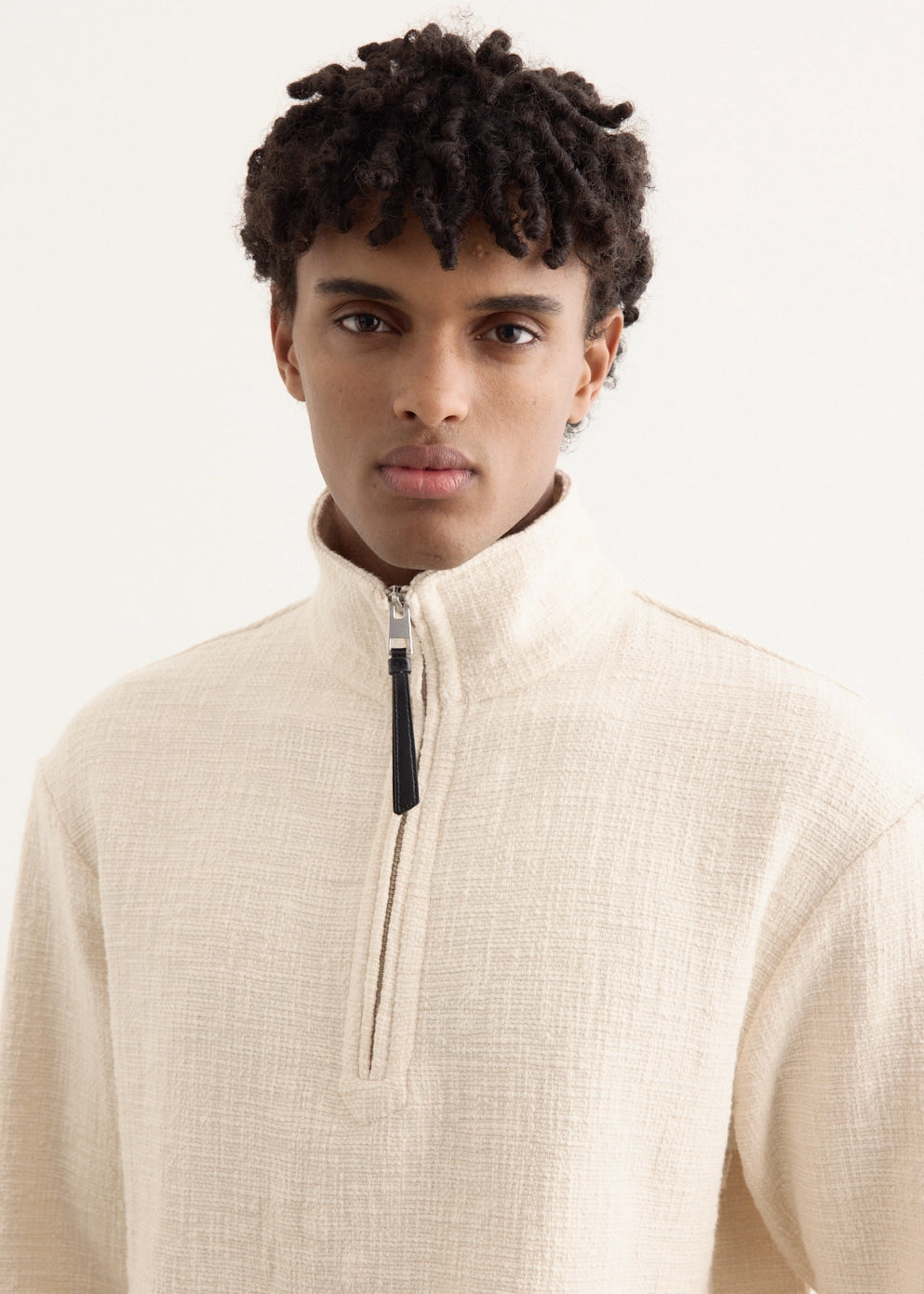 Classic Winter Textured Cotton Pullover