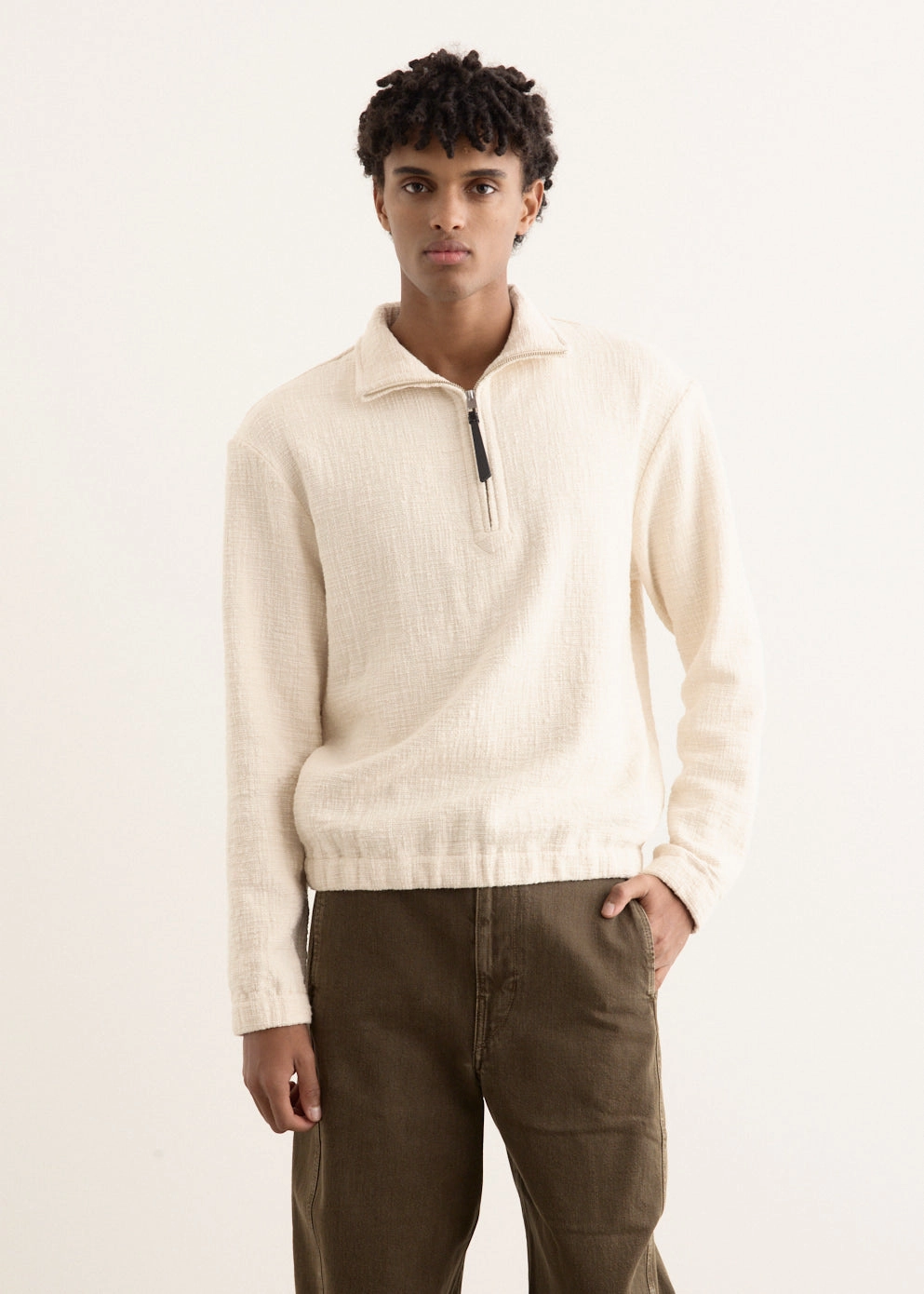 Casual Comfort Textured Cotton Pullover