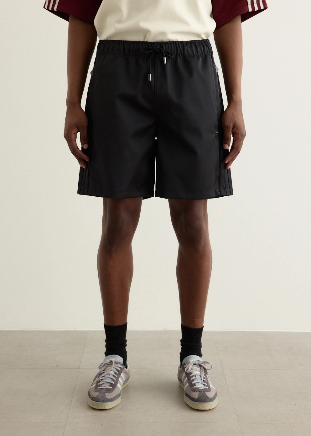 Premium Satin Shorts Temperature Regulating Fibers Elastic Waistband Design