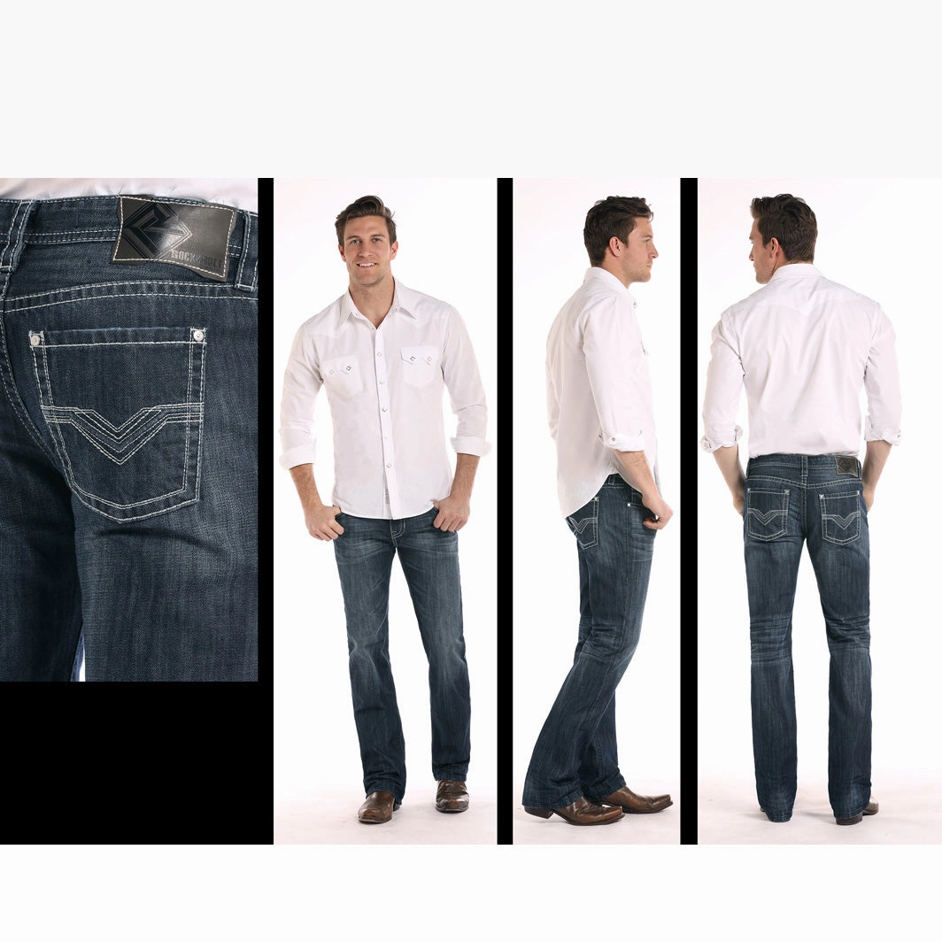 Affordable Neutral Holiday Vibes Rock & Rock Men's Pistol Straight Leg Jean