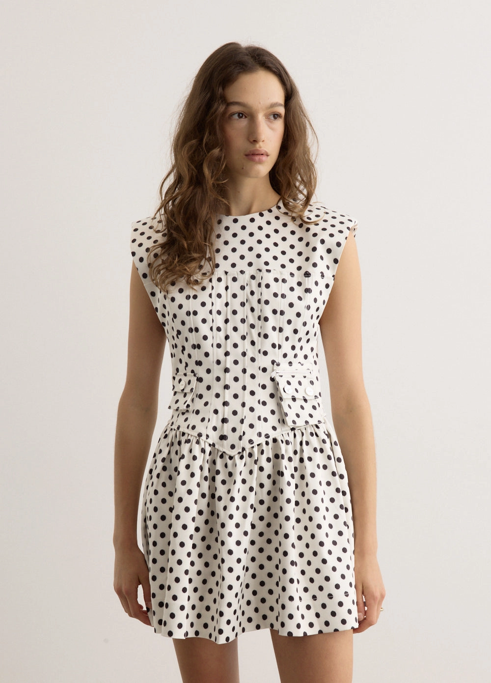 Printed Double Satin Corset Mini Dress Perfect for Layering