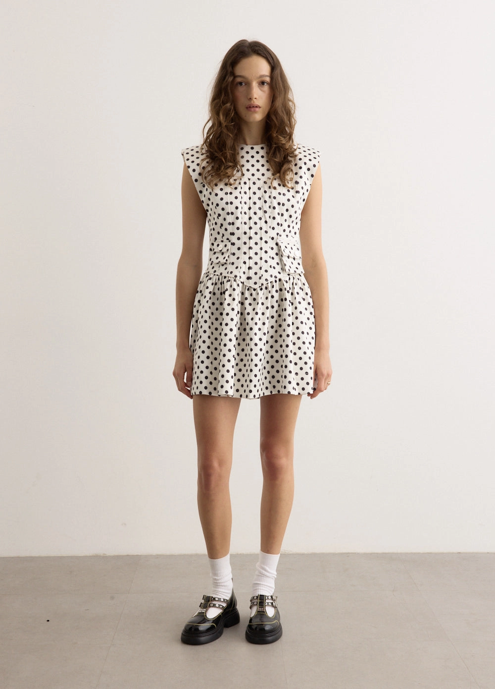 Gloss Finish Printed Double Satin Corset Mini Dress