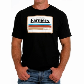 Cinch Men's Black Support Farmer T-Shirt Breathable fabric