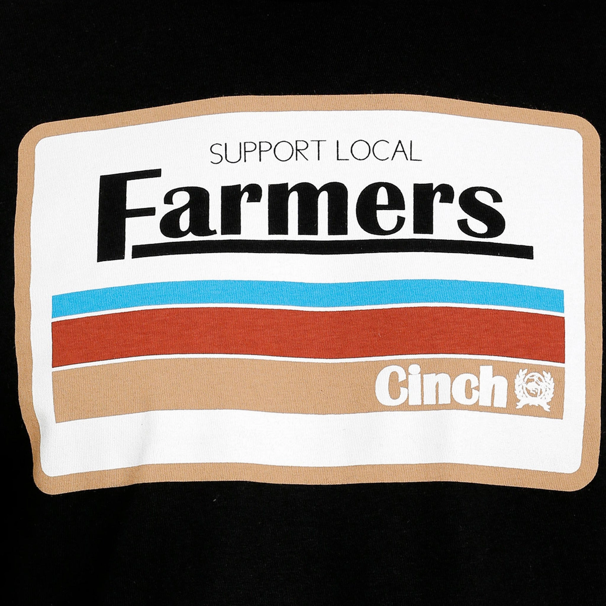 BBQ Party Lightweight Layers Cinch Men's Black Support Farmer T-Shirt