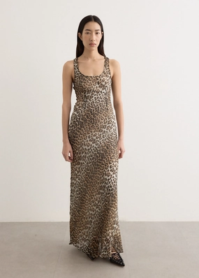 Urban Ready Body Safe Printed Viscose Chiffon Maxi Dress