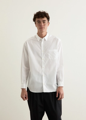 Ombre look Reinforced Side Vents Cotton Broad Logo Shirt