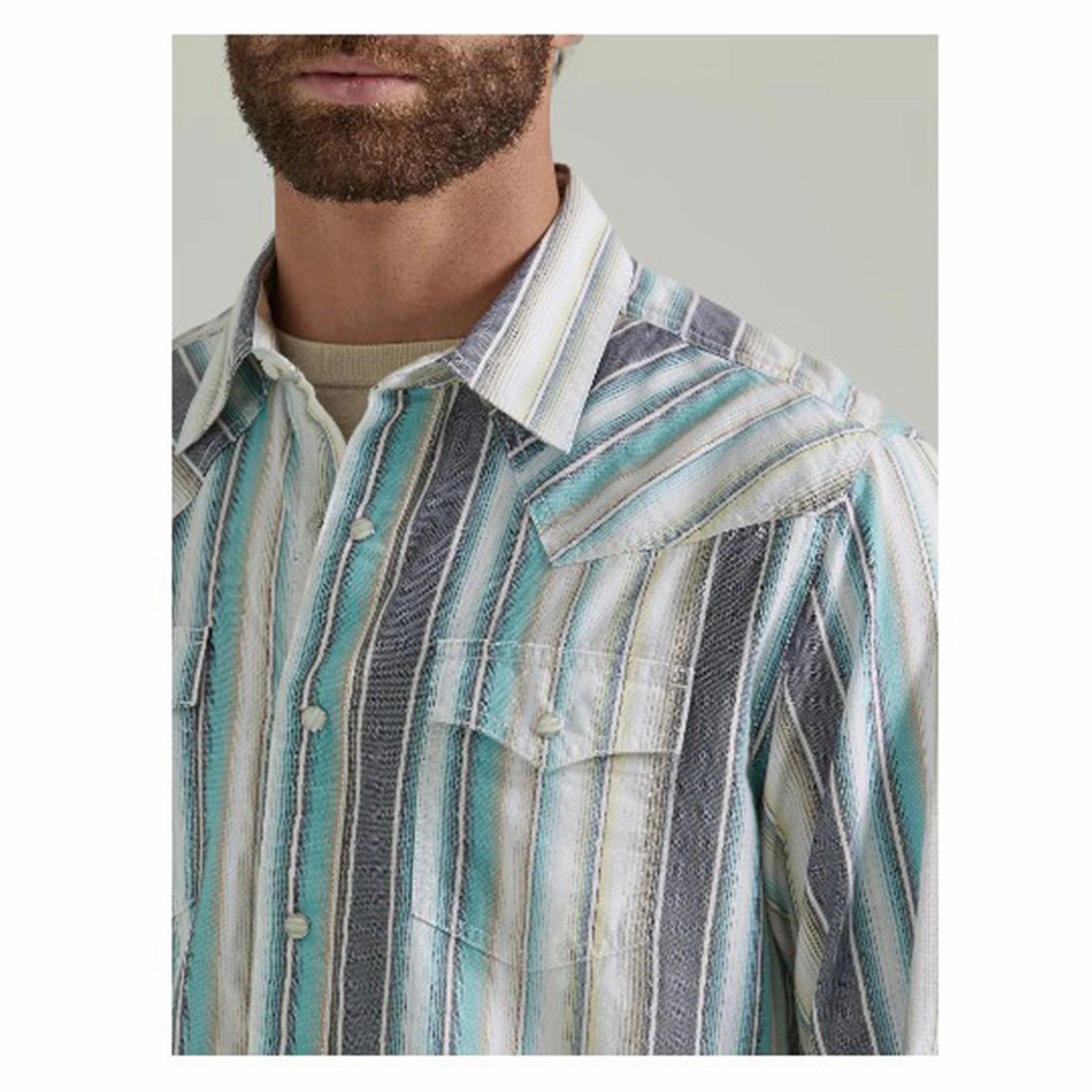 Spring Trend Wrangler Men's Multi Stripe Long Sleeve