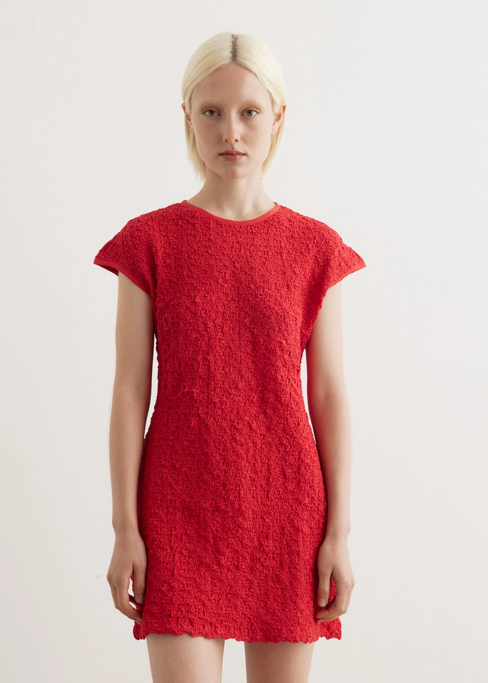 Shirred Cotton Dress Subtle Flex