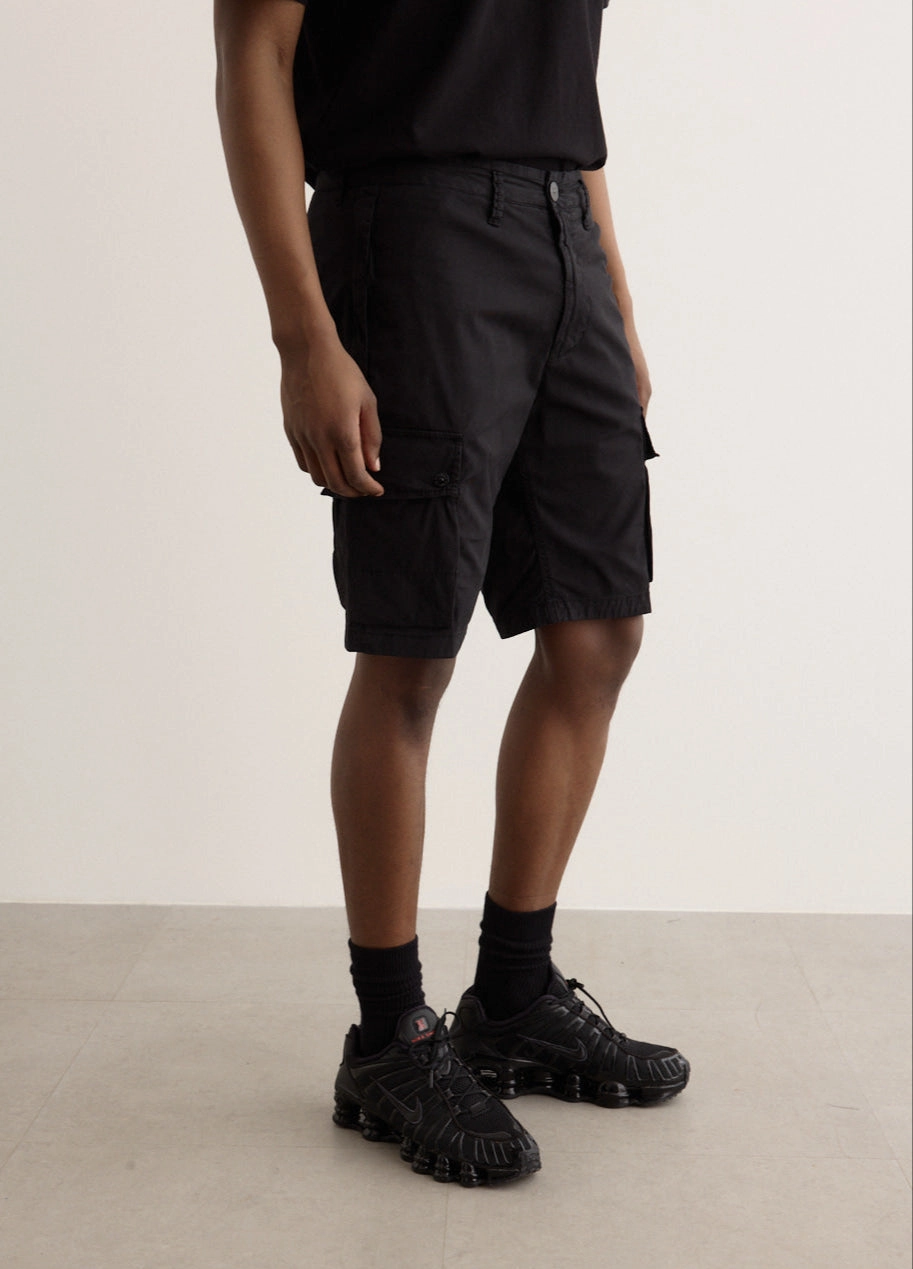 petite size Fresh Day Supima Cotton Twill Stretch Cargo Shorts