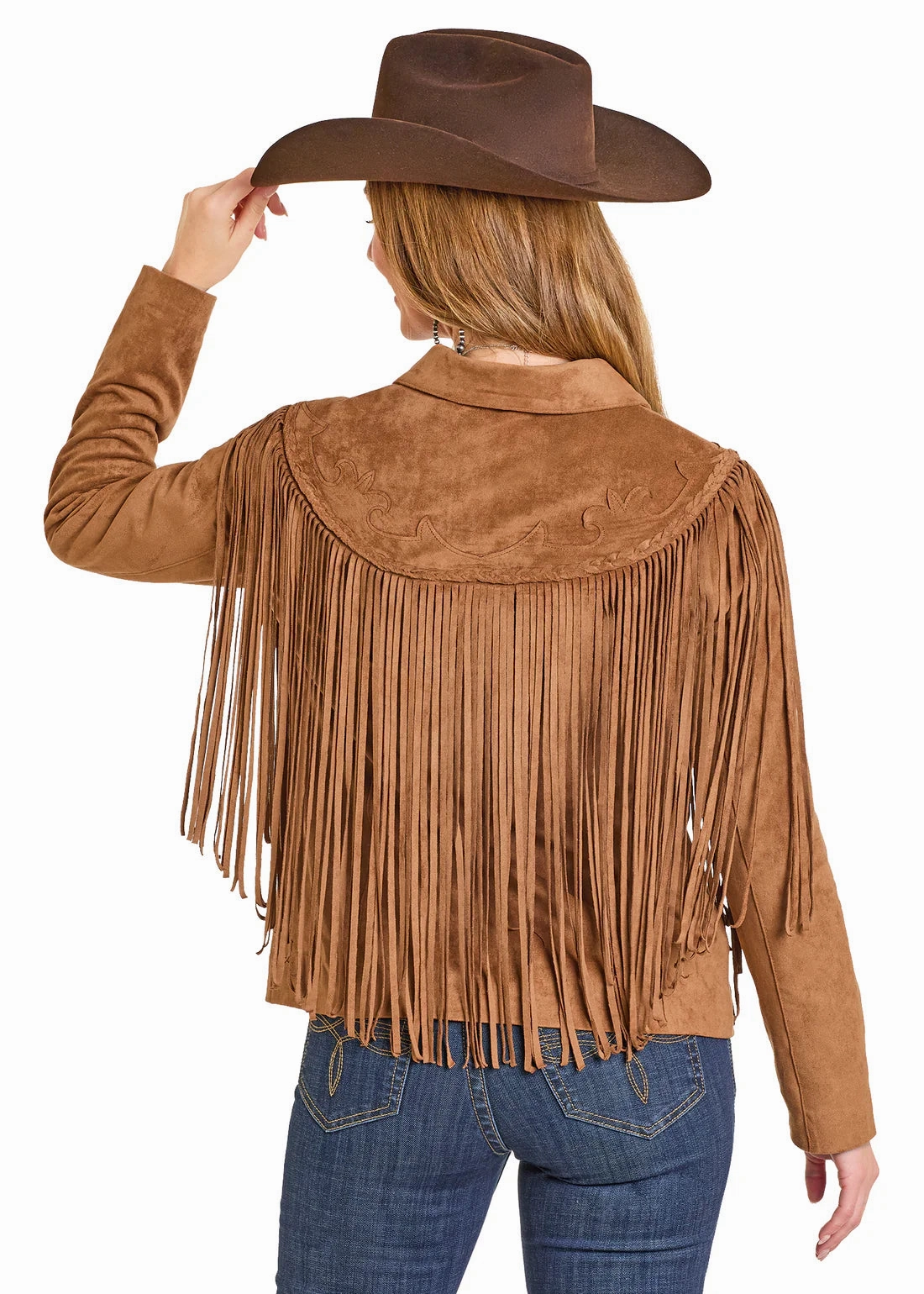 Panhandle Slim Fringe Suede Jacket Reversible Layer Glow In The Dark Accents