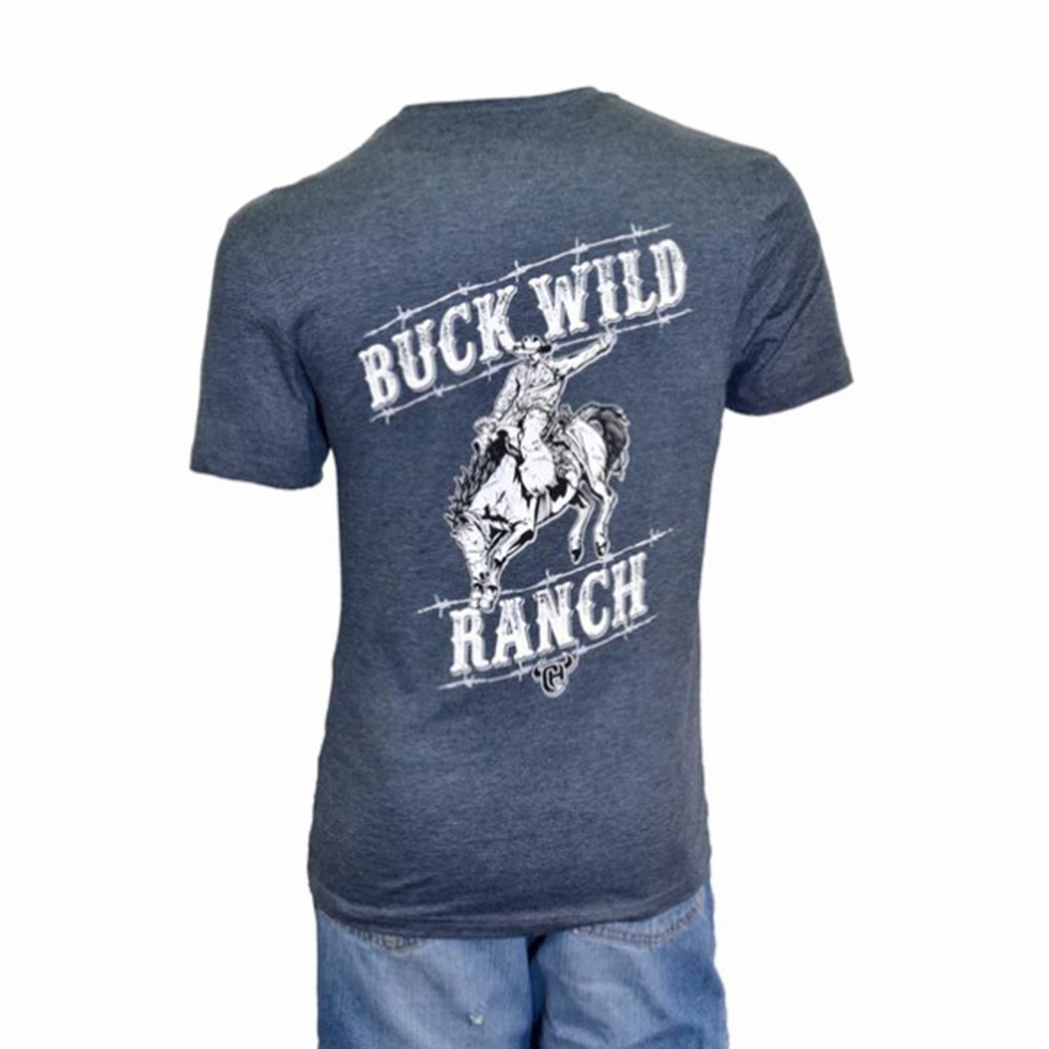 Cowboy Hardware Men's Buck Wild Ranch Tee Multi Functional Pockets