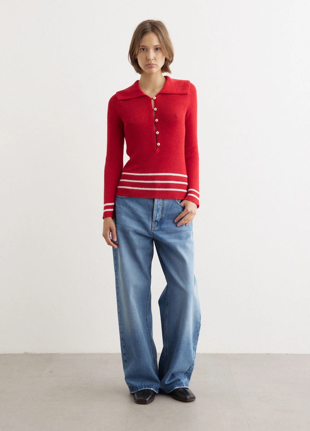 checkered pattern Casual Comfort Quincy Stripe Polo