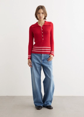 checkered pattern Casual Comfort Quincy Stripe Polo