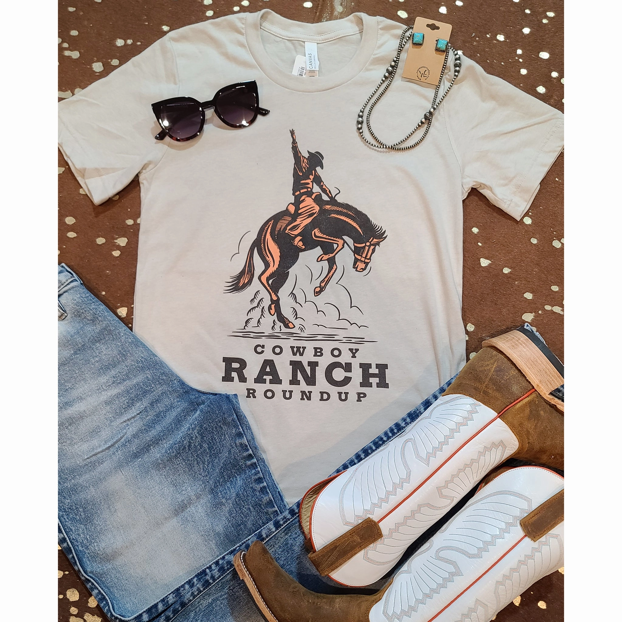 Ranch Roundup Tee OEKOTEX Certified Fabric HeavyweightThermal