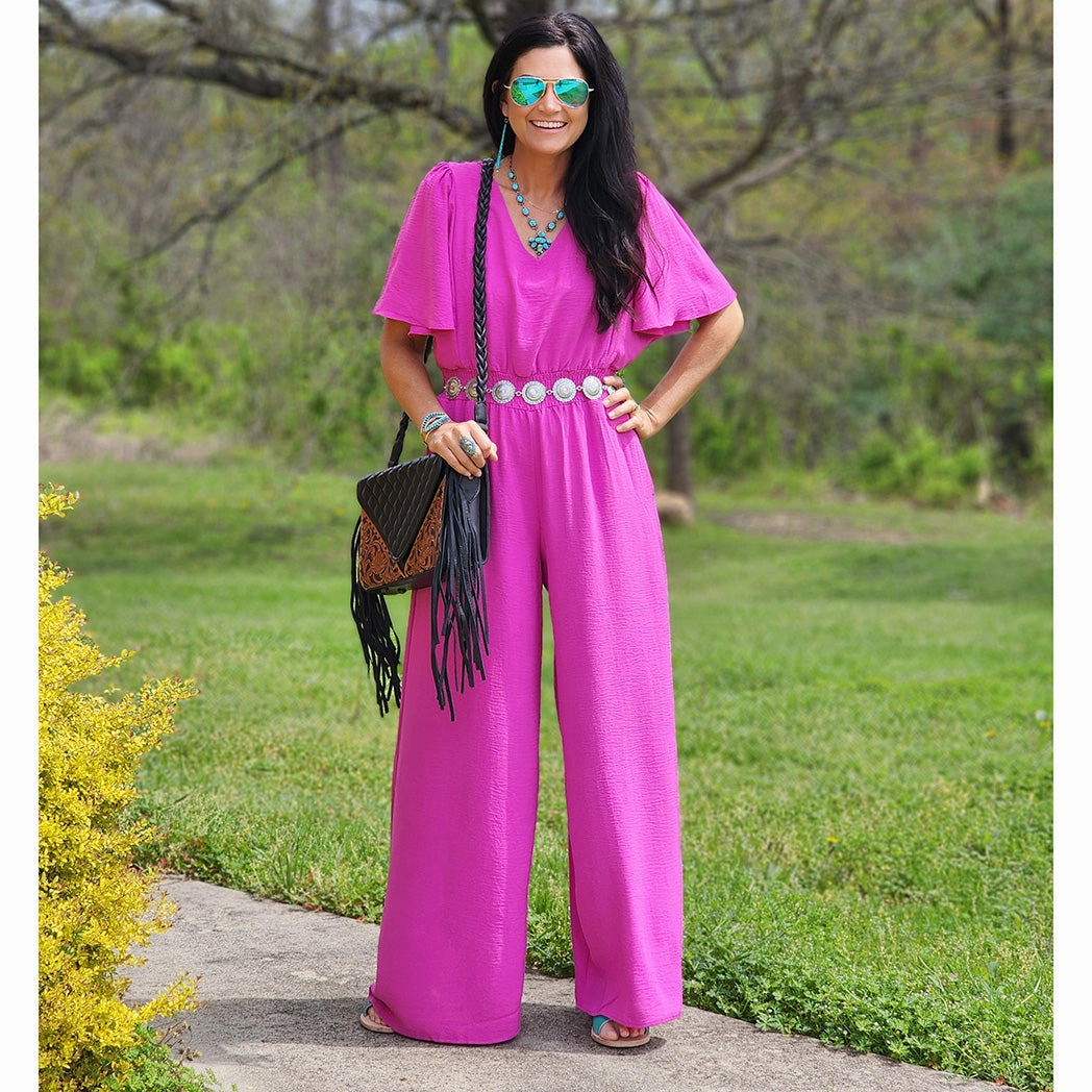 LowMaintenanceFabric Pink Jumpsuit