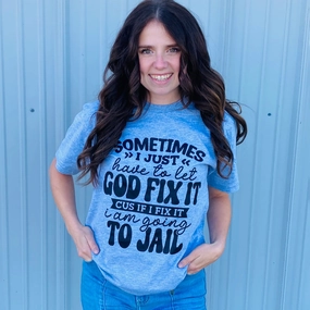 Rebel Rose God Fix It Tee ribbed texture