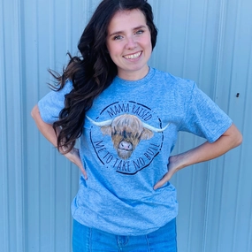 PreShrunkFabric Ultrasoft Inner Lining Rebel Rose Mama Raised Me To Take No Bull Tee