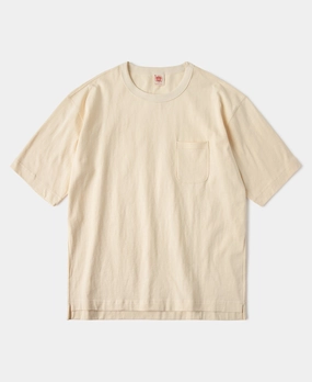 9.8 oz Cotton Classic Pocket T-Shirt - Apricot ComfortOptimizedConstruction Loose fitting comfort