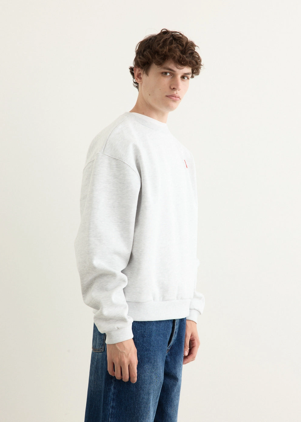 Red Box Crewneck Sweatshirt Chilly Day Style