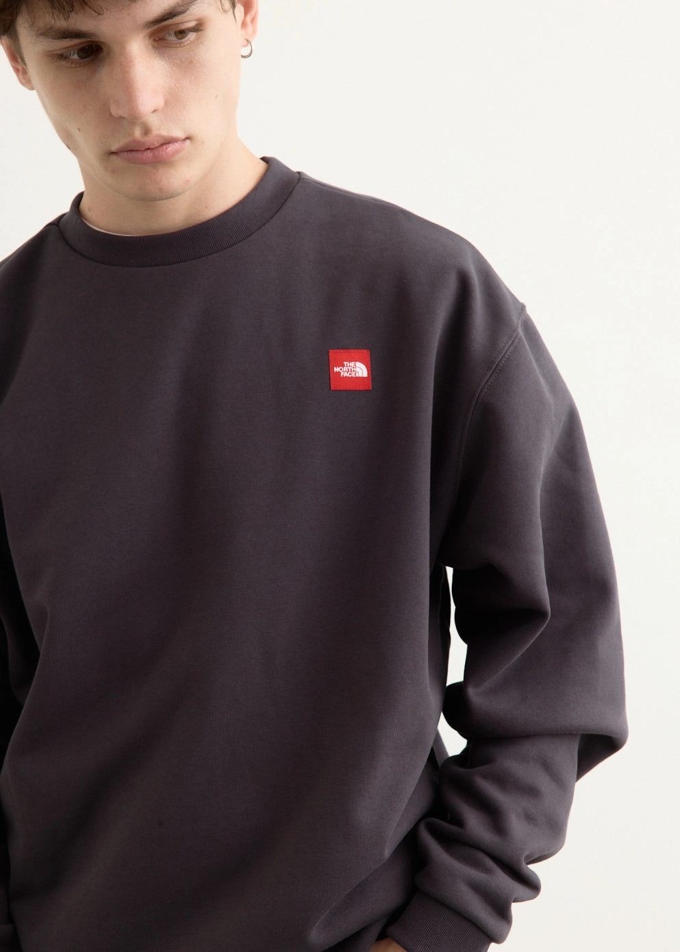 Red Box Crewneck Sweatshirt Snuggle Layers Sport Style