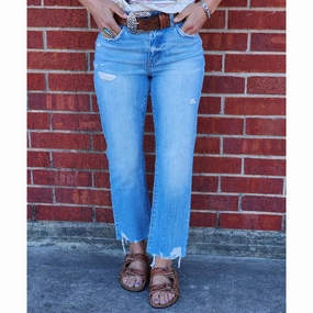 Eco Friendly Chill Outfit Road Trip Flying Monkey Angie High Rise Straight Leg Crop Jean