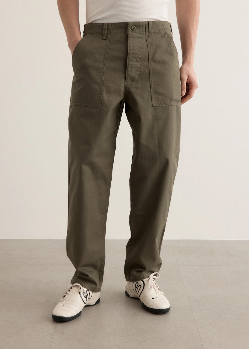 Life Fatigue Pants Structured Hemline Go Anywhere