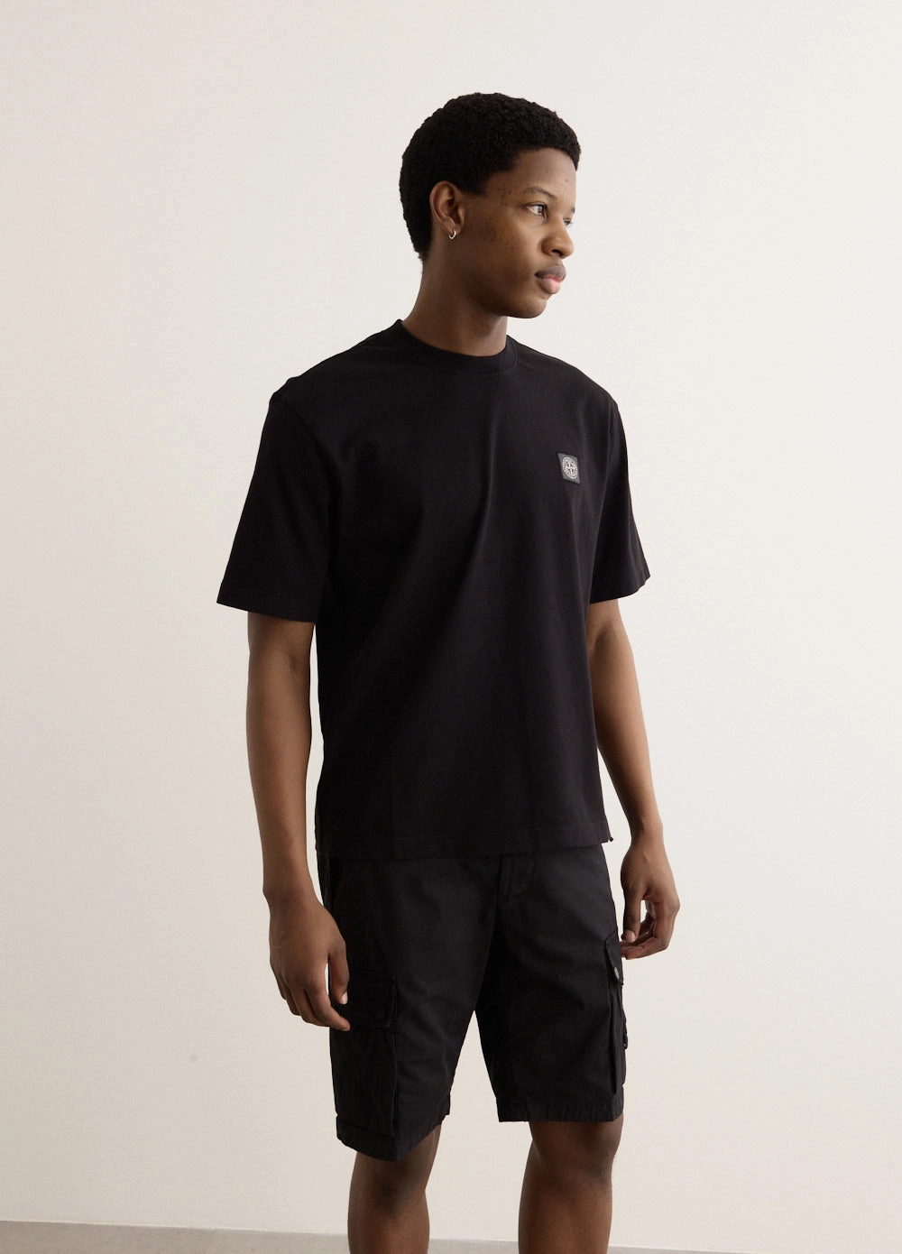 Roomy Design Light Trend Regular Fit Compass Patch Overdyed T-Shirt