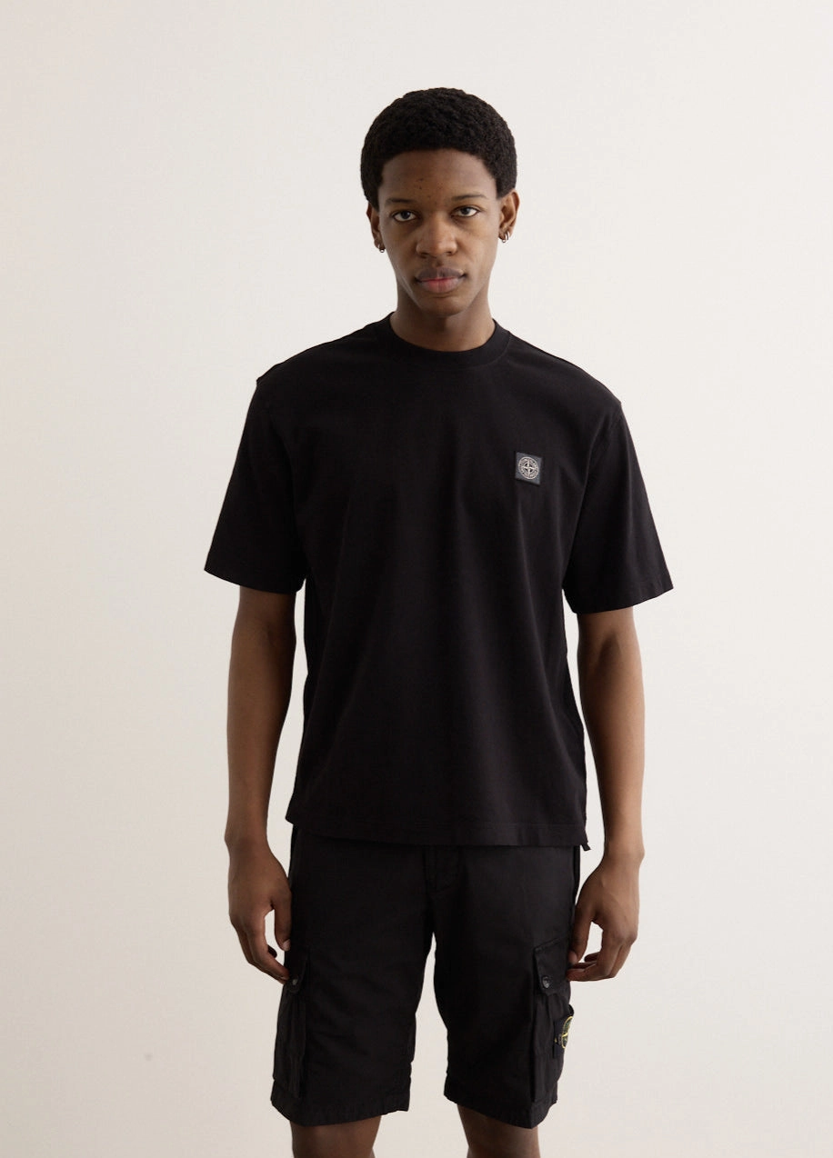 Regular Fit Compass Patch Overdyed T-Shirt Slim Waist