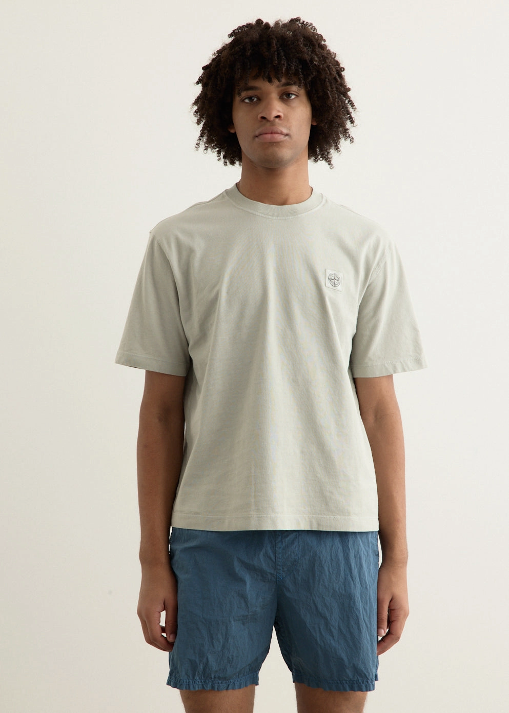 Regular Fit Compass Patch Overdyed T-Shirt Drip Dry Fabric