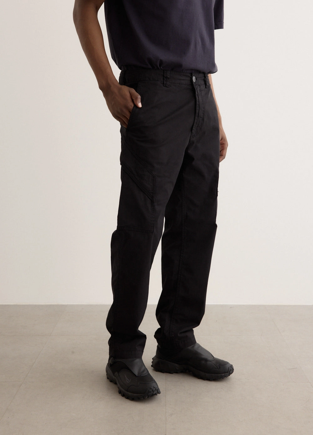 Regular Fit Supima Diagonal Cargo Pants Lightweight Wear Quick Wash