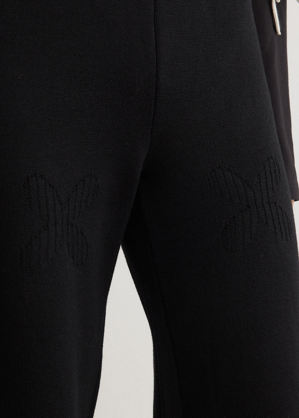 Polished Look Wool Petal Pattern Pants