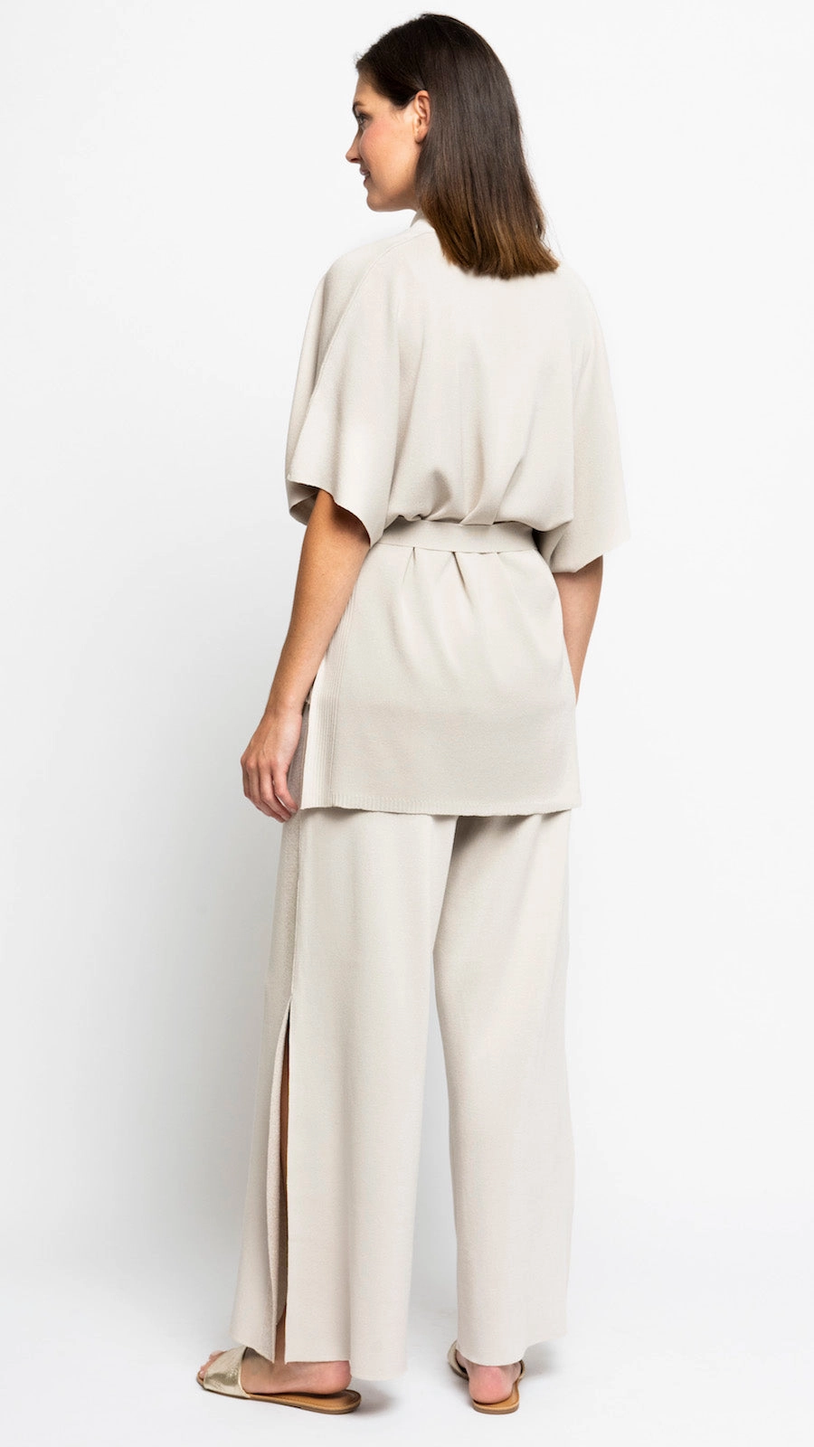 Quick Fit Performance Melinda Belted Dropped Shoulder Cardigan; Beige