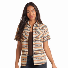 Panhandle Slim Women's Aztec Snap Shirt Tailored Silhouette