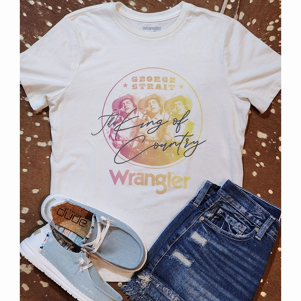 HighStretch Fray Resistant Edges Wrangler George Strait King Of Country Tee