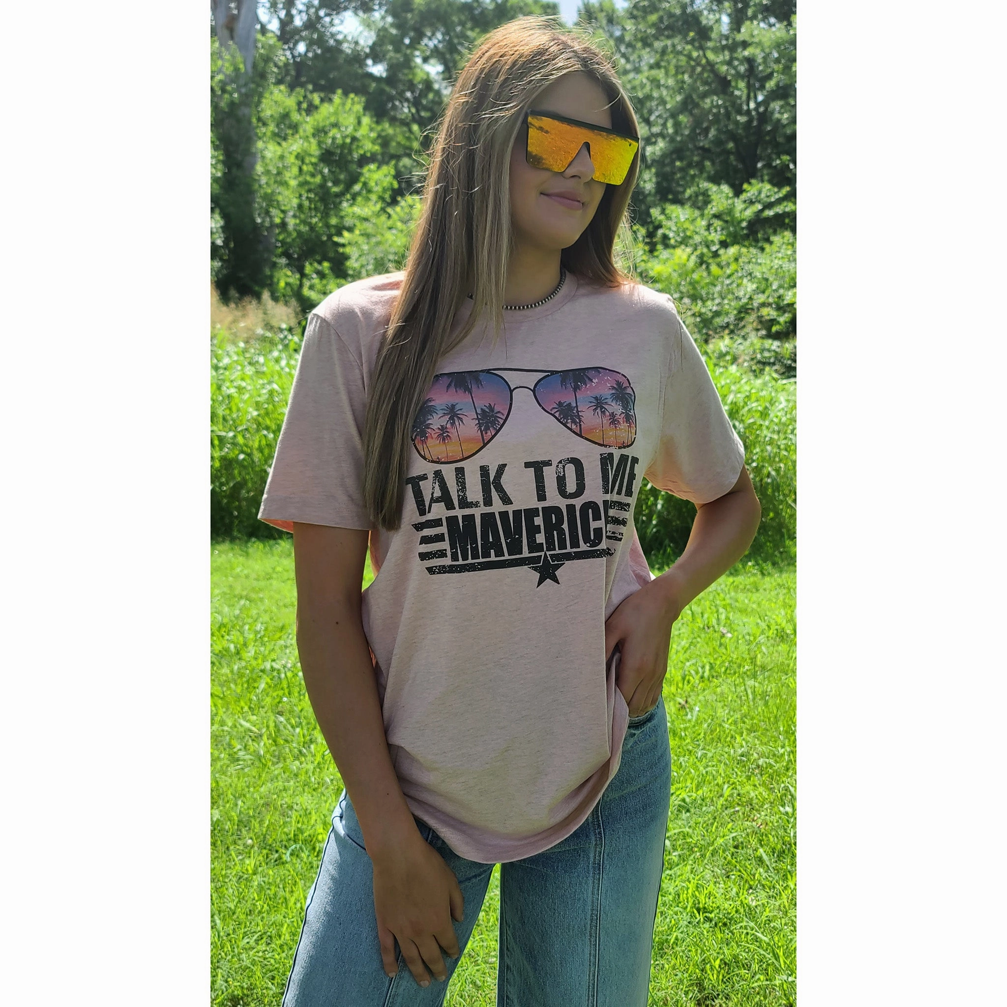 DoubleLayeredShoulders Talk To Me Maverick Tee