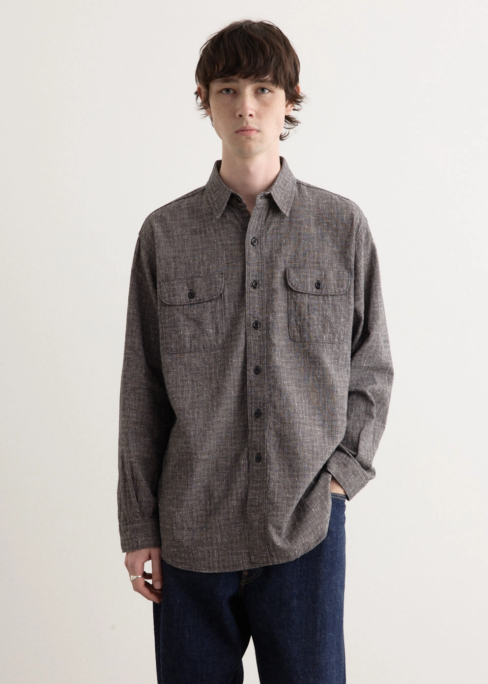 Adjustable Hem Matte Finish Relax Fit Work Shirt