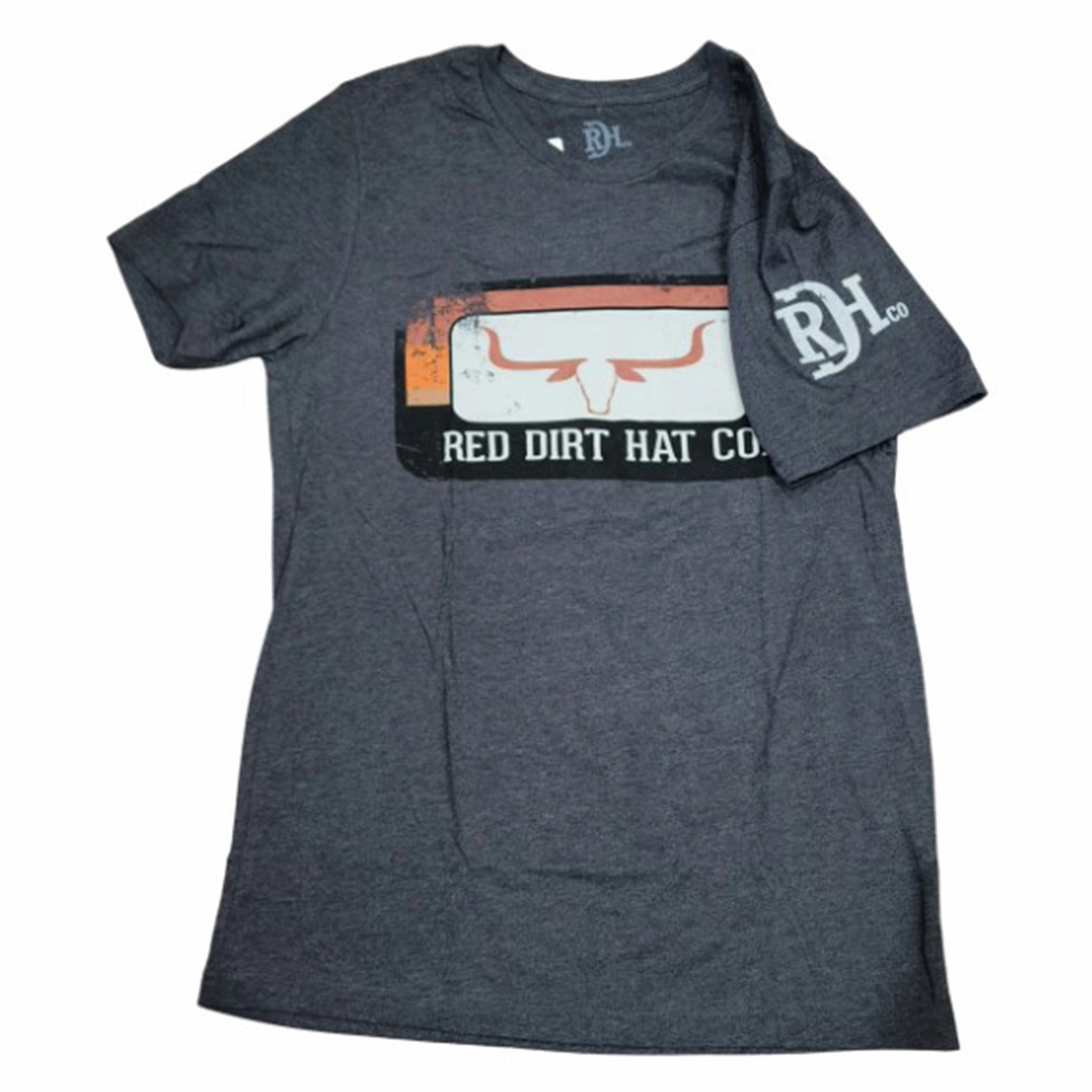 Festive Look Red Dirt Unisex Charcoal Runaway/Horns T-Shirt