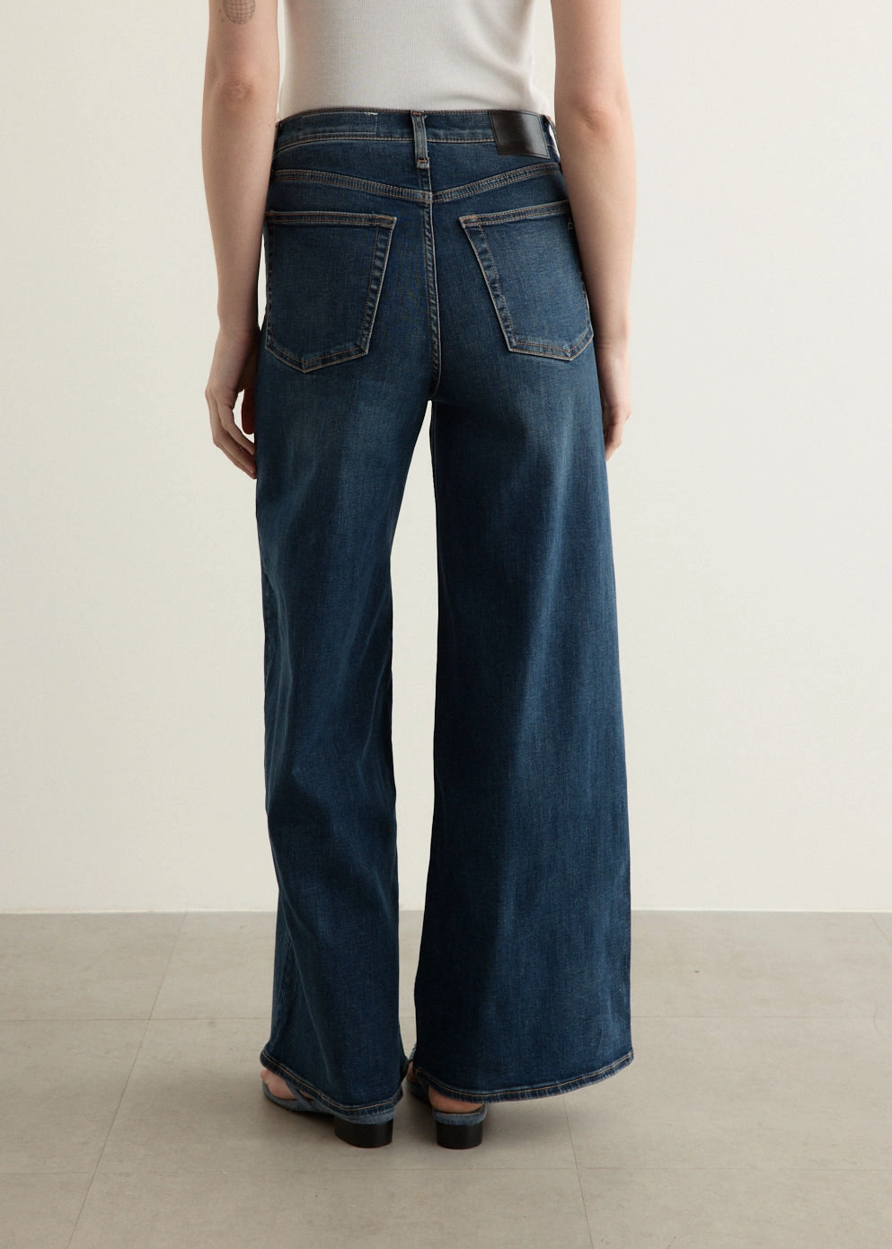 Flexi Sofie High-Rise Ankle Wide Jeans Street Fashion Affordable