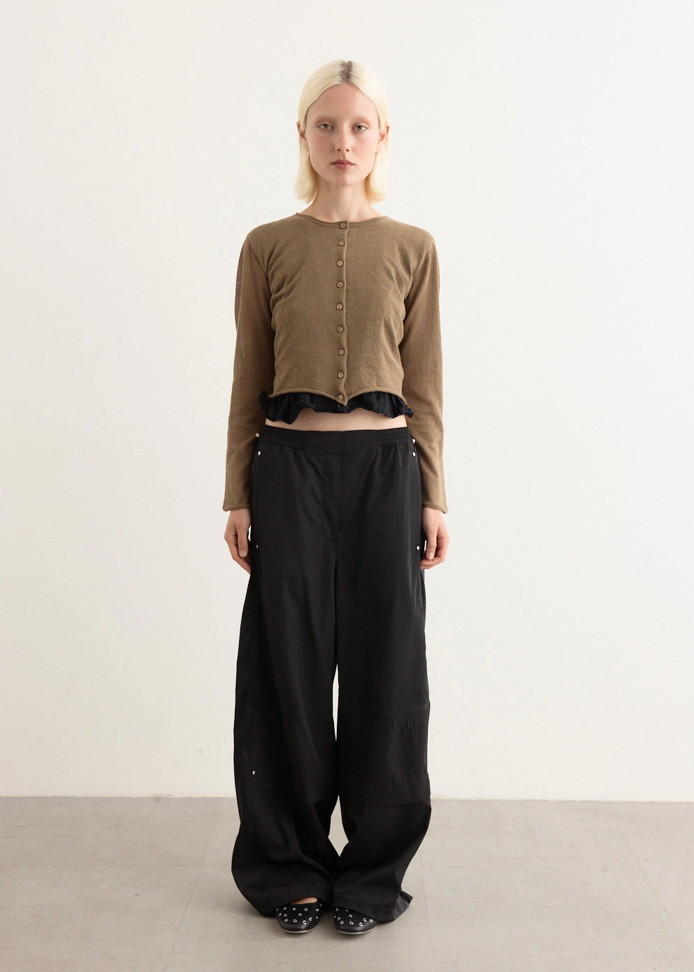 Contrast Banding Pants Travel Ready