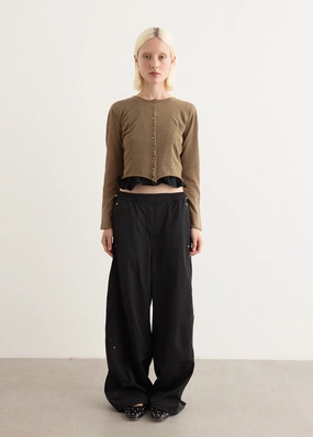 Contrast Banding Pants Travel Ready