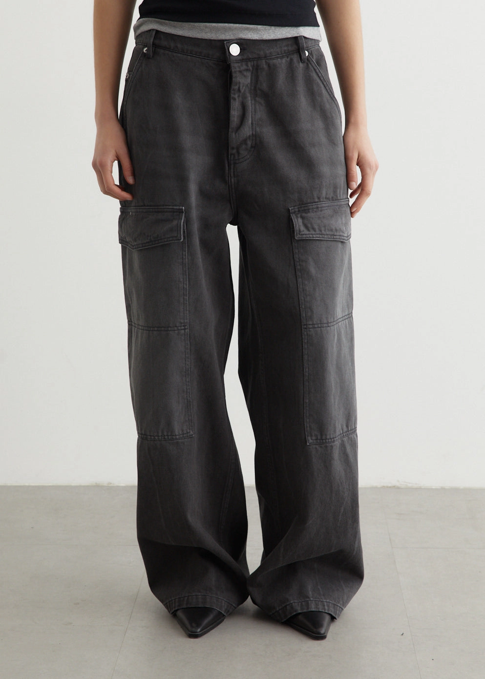 Workwear Elastic Cuff Relaxed Worker Baggy Pants