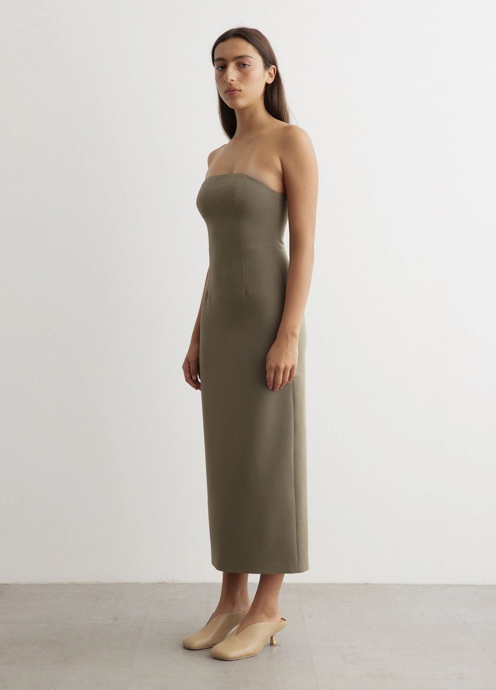 Repercussions Strapless Midi Dress Winter Wrap
