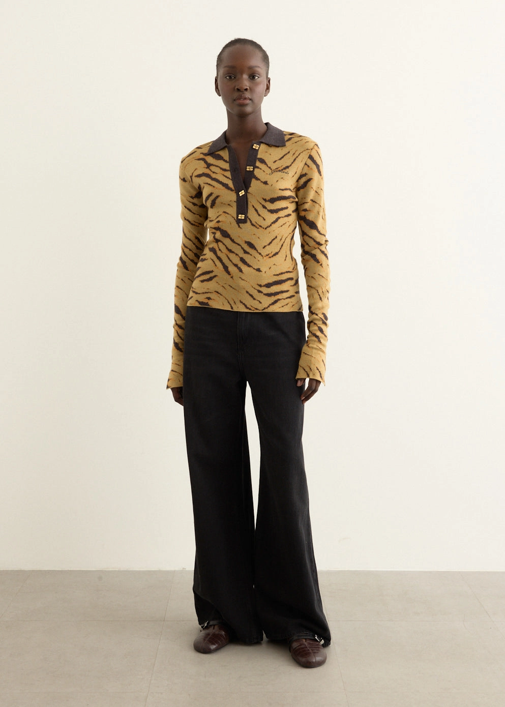 Reinforced Belt Loops Fashion Essential Soft Rigid Denim Baggy Jeans