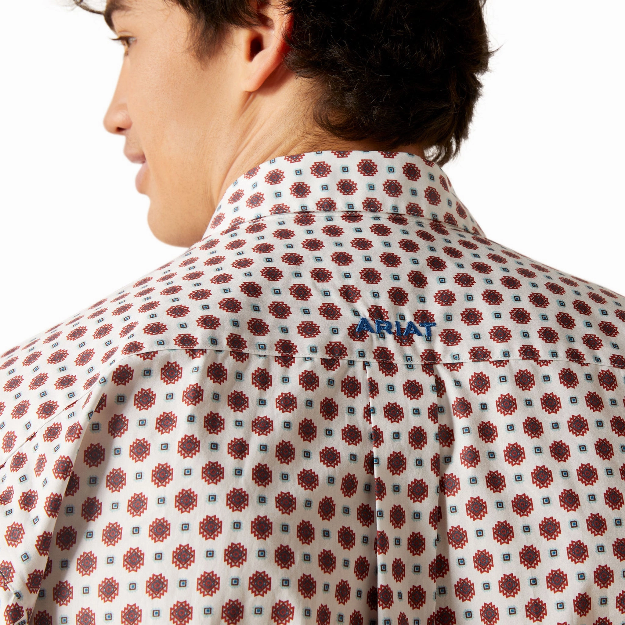 Odorless Binding Tape Ariat White and Red Geo Print Shirt