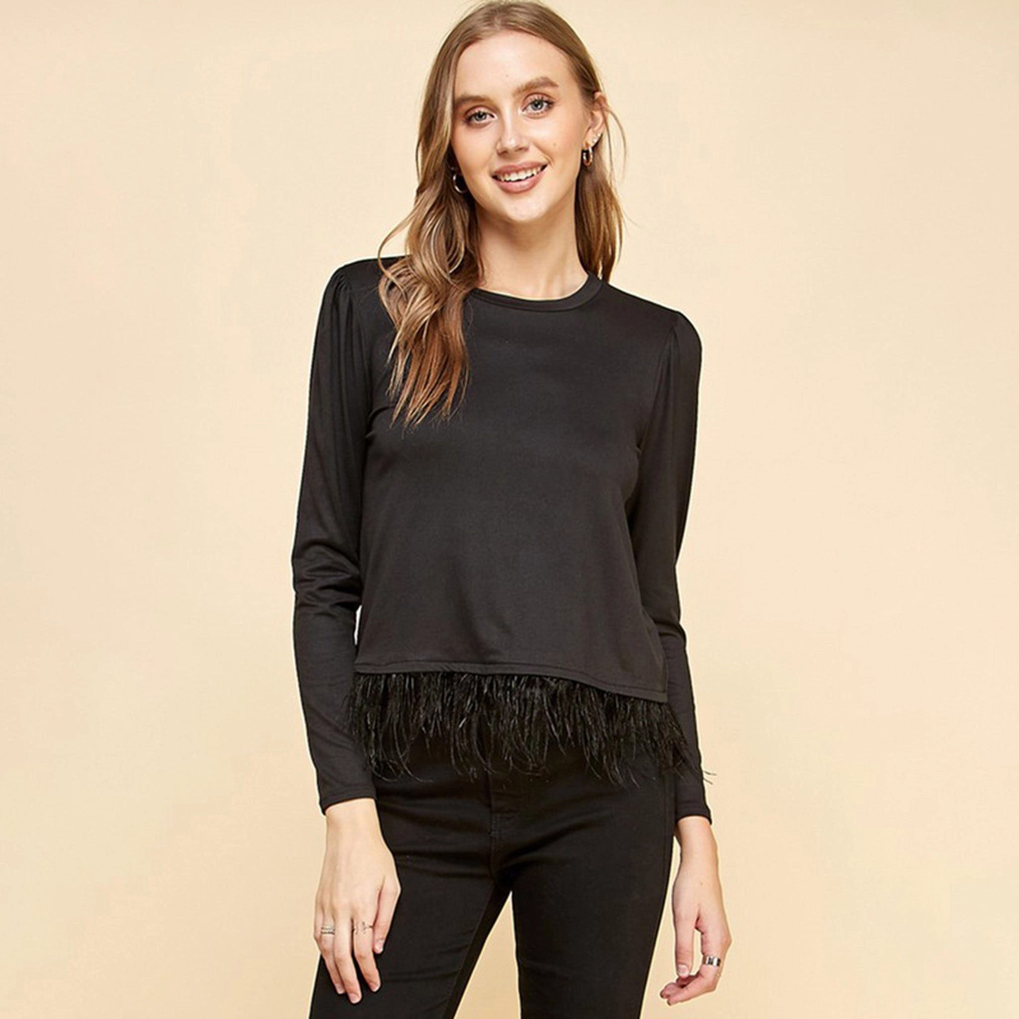 Reinforced Shoulder Solid Top With Detailed Waist